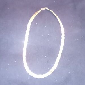 Braided herringbone silver chain